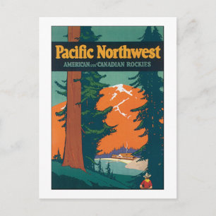 Pacific Northwest American och Canadian Rockies Vykort