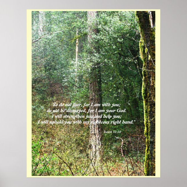 Pacific Northwest Forest Isaiah 41:10 Skriv ut Poster (Framsidan)