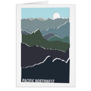 Pacific Northwest Greeting Card Hälsningskort