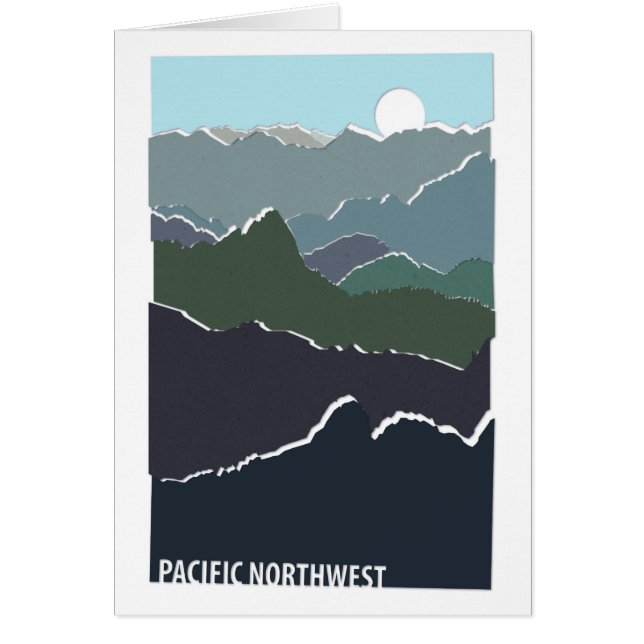 Pacific Northwest Greeting Card Hälsningskort (Framsidan)