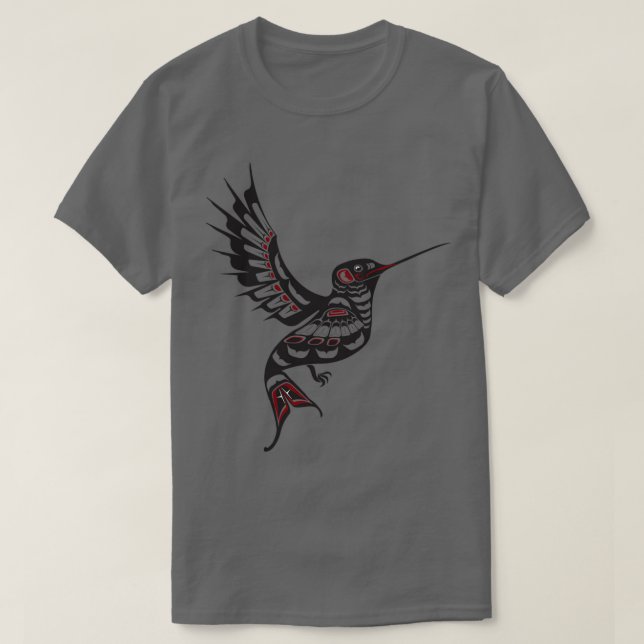 Pacific Northwest Hummingbird native american sali T Shirt (Design framsida)