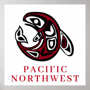 Pacific Northwest indianhämnd Orca Poster