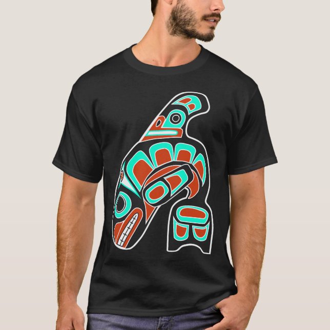 Pacific Northwest Kusten Orcam Tribal T Shirt (Framsida)