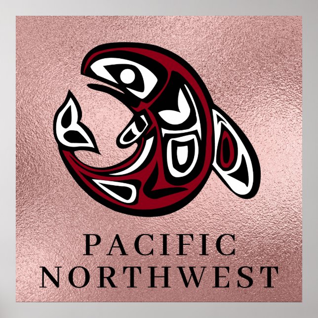 Pacific Northwest Native American Späckhuggare Poster (Framsidan)