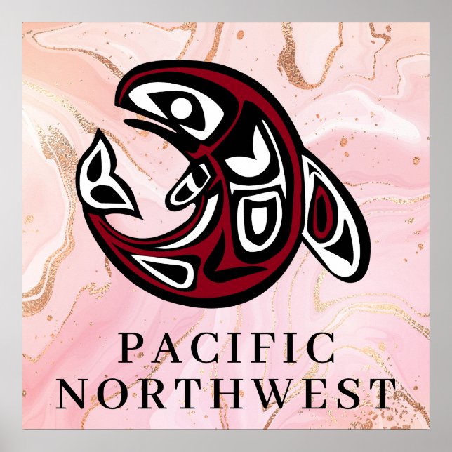 Pacific Northwest Native American Späckhuggare Poster (Framsidan)