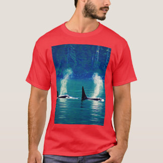 Pacific Northwest Native Orca Killer Whale A-linje T Shirt