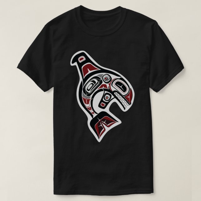 Pacific Northwest Orca native american saliform T Shirt (Design framsida)