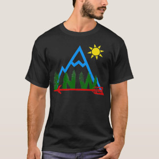 Pacific Northwest PNW Gräs Träd Mountains Arte S T Shirt