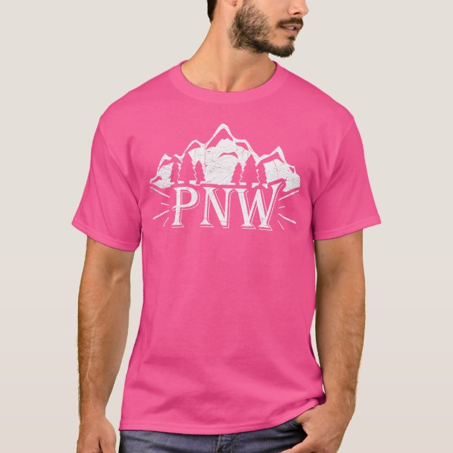 Pacific Northwest Pnw - Outdoor Äventyr Hiking T Shirt (Framsida)