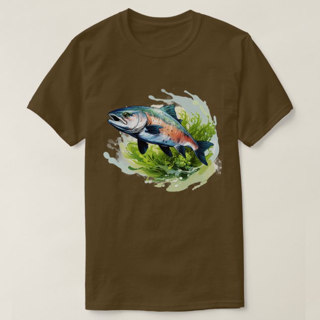 Pacific Northwest Salmon TShirt T Shirt (Design framsida)