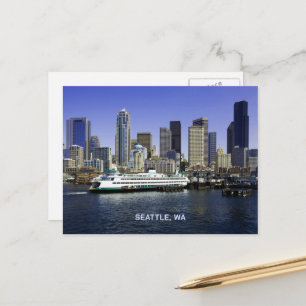 Pacific Northwest Seattle Ferry & Byggnad Vykort