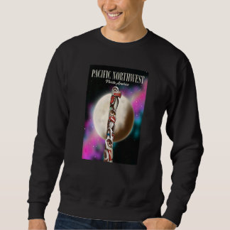 Pacific Northwest Travel Poster Lång Ärmad Tröja
