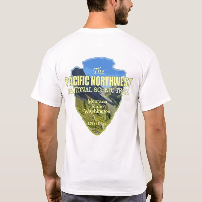 Pacific NW Trail (pilspets) T Shirt (Baksida)