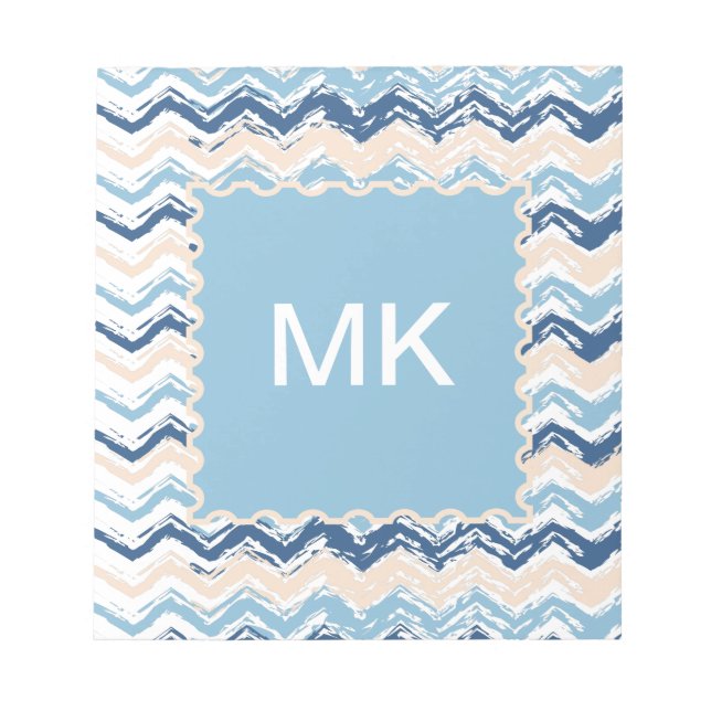 Pacific Ocean Chevron Mönster Anteckningsblock (Framsida)