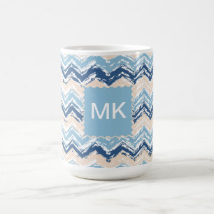 Pacific Ocean Chevron Mönster Kaffemugg
