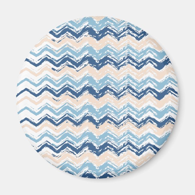 Pacific Ocean Chevron Mönster Magnet (Framsidan)