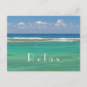 PACIFIC OCEAN IN HAWAII "CALMING BLUES AND GRÖNTS" VYKORT