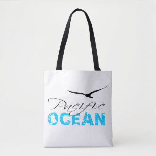 Pacific Ocean White Anpassade Tygkasse