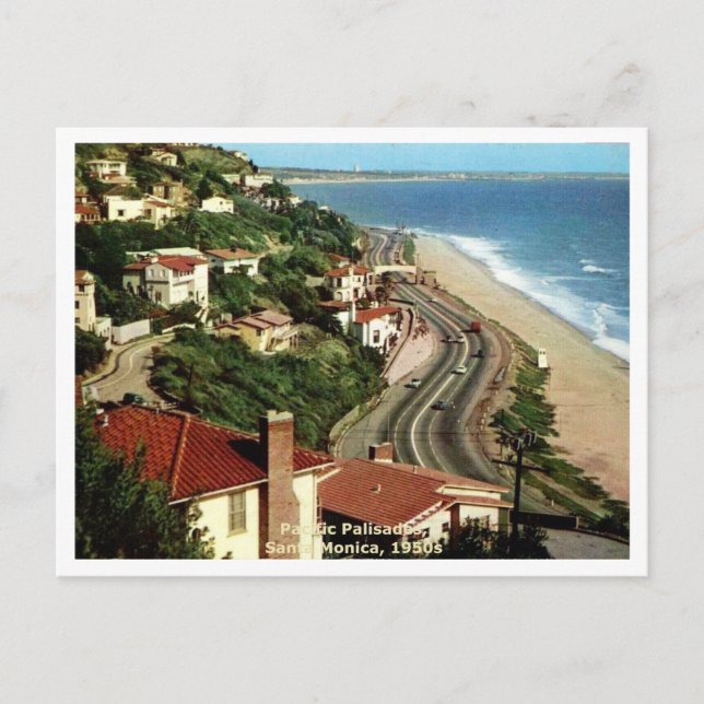 Pacific Palisades, Santa Monica 1950-talet Vykort (Framsida)