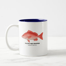 Pacific Red Snapper - Marine Animals of California Två-Tonad Mugg