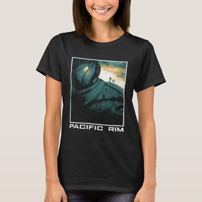 Pacific Rim Gold & Blue Poster T Shirt (Framsida)
