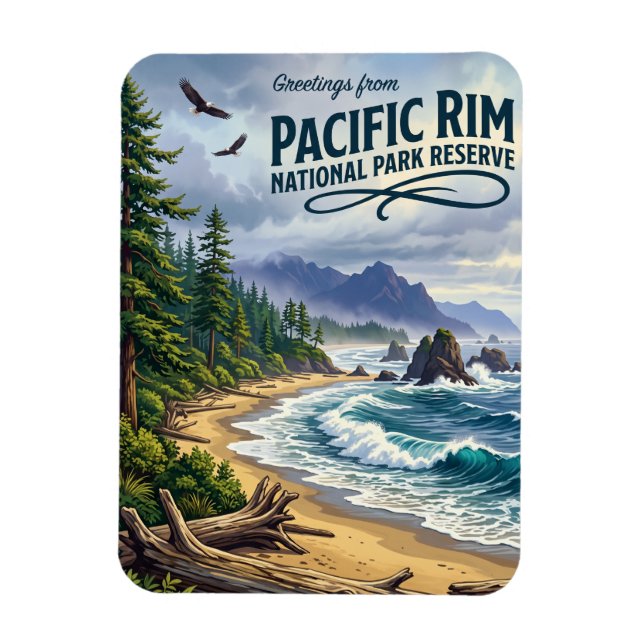 Pacific Rim National Park Reserve Kanada Magnet (Vertikal)