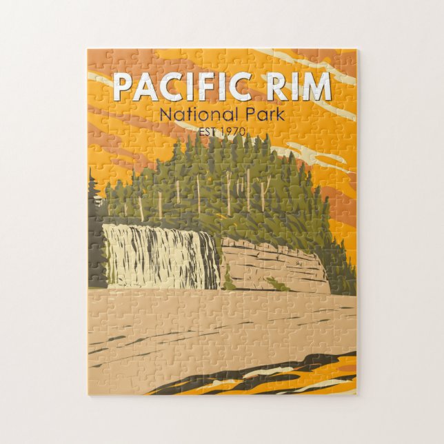 Pacific Rim National Park Reserve Travel Vintage Pussel (Vertikal)