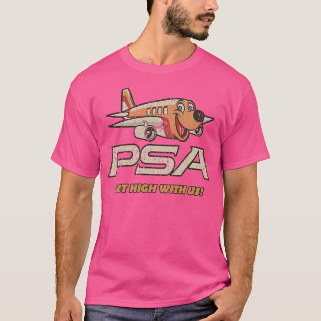 Pacific Southwest Airlines (Psa) T Shirt (Framsida)