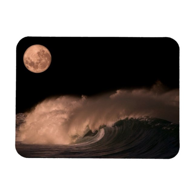 Pacific stormvågor | Oahu norra kust, Hawaii Magnet (Horisontell)