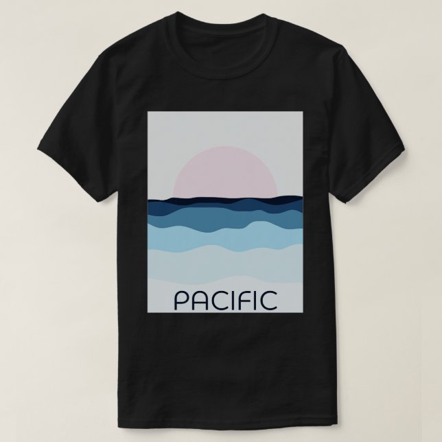 Pacific Sunset TShirt T Shirt (Design framsida)