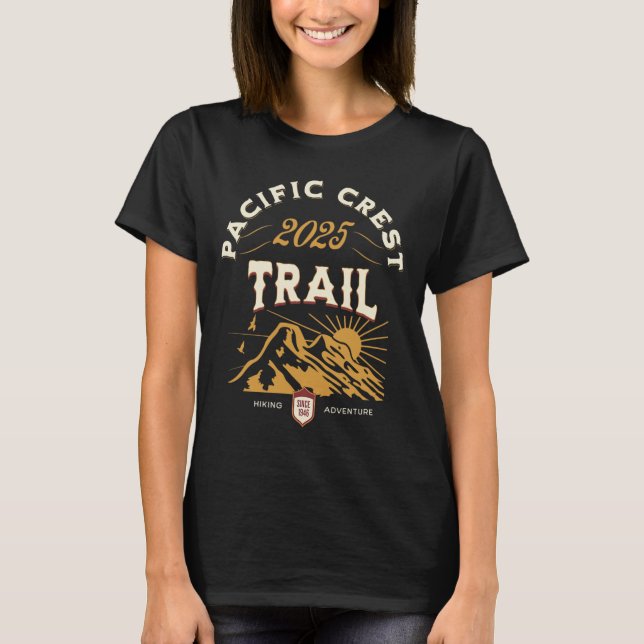Pacific Vapensköld Trail 2025 Pct Hike T Shirt (Framsida)