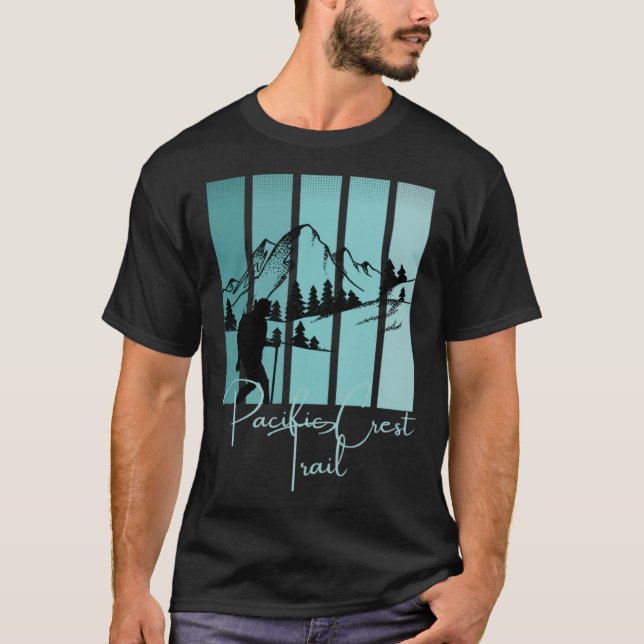 Pacific Vapensköld Trail PCT Hiking National Park  T Shirt (Framsida)