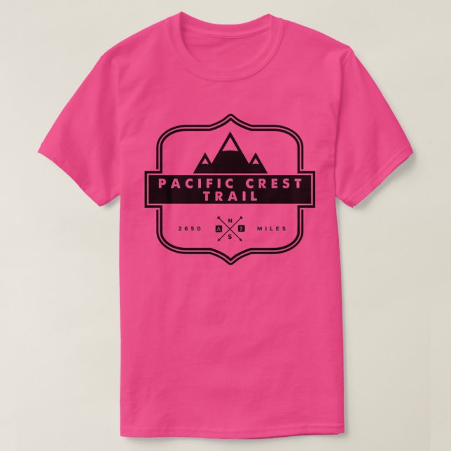 Pacific Vapensköld Trail PCT Mountain Hiking Backc T Shirt (Design framsida)