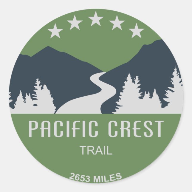 Pacific Vapensköld Trail Runt Klistermärke (Framsida)