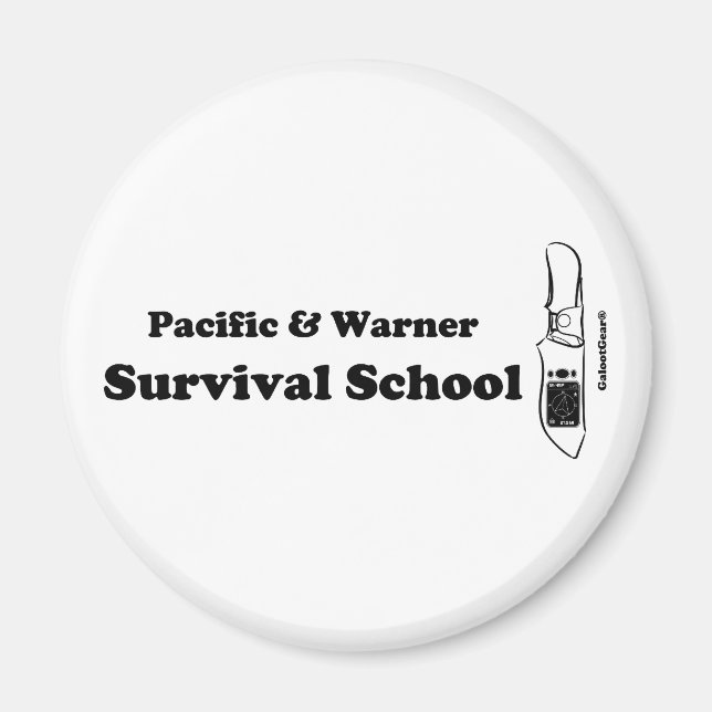 Pacific & Warner Survival School Magnet (Framsidan)