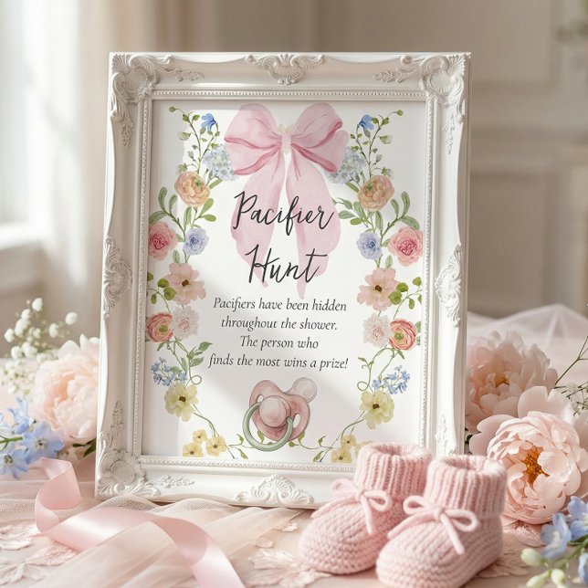 Pacifier Hunt Baby Shower Game Sign Poster (Skapare uppladdad)