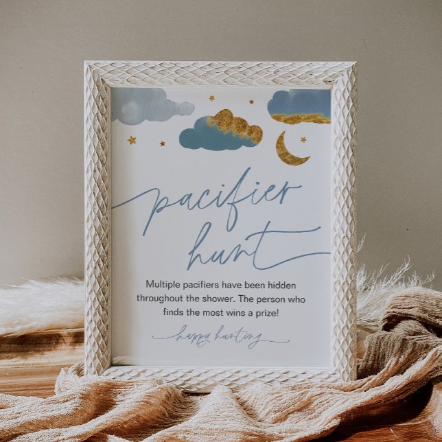 Pacifier-jaktspel Twinkle Little Baby Shower Pojke Poster (Skapare uppladdad)