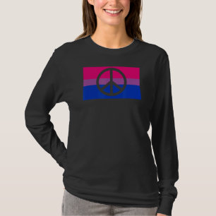 Pacifist Fredstecken Protest Hippie Gay Bisexual P T Shirt