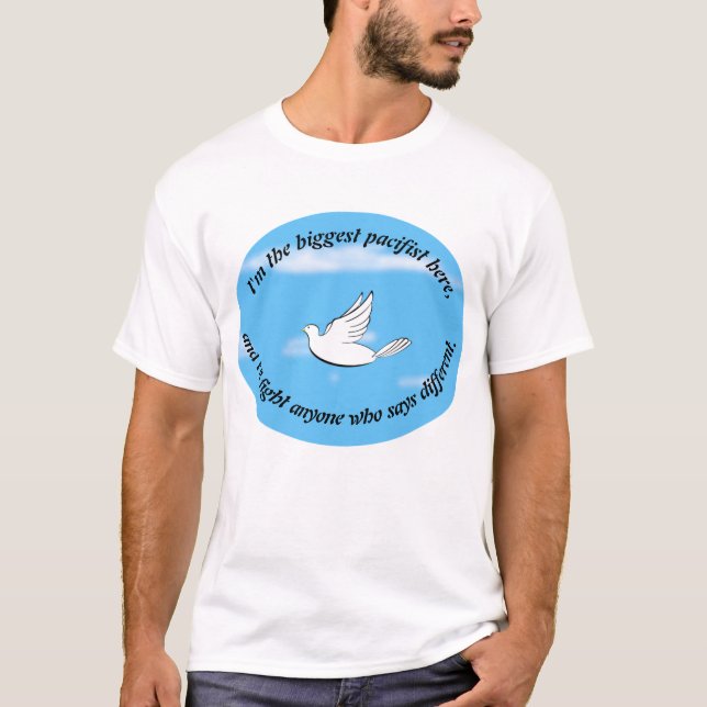 pacifist humor t shirt (Framsida)