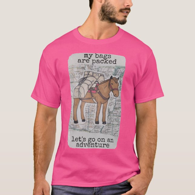 Pack Horse Äventyr T Shirt (Framsida)