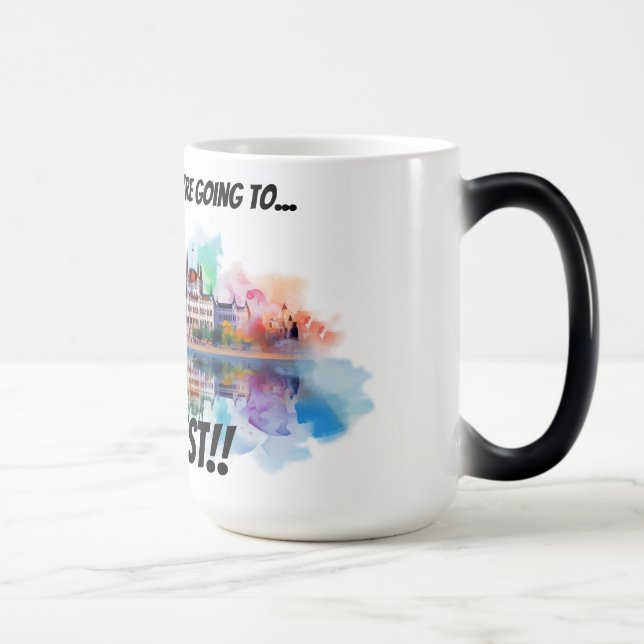 Pack your bags Budapest Magisk Mugg (Höger)