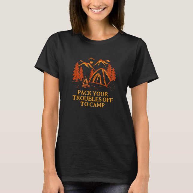 Packa bort dina problem till kassera en motiv offe t shirt (Framsida)