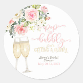 Packa busken, hon får en hubby runt klistermärke