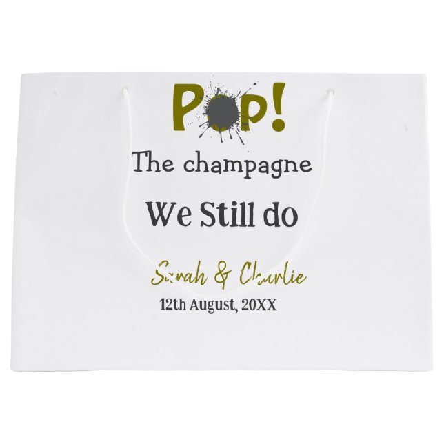 Packa champagnen vi fortfarande gör guld grått-par (Framsidan)