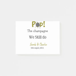 Packa champagnen vi fortfarande gör guld grått-par post-it block