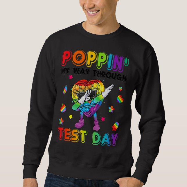 Packa den hjärtformad dabbande poppin på mitt sätt lång ärmad tröja (Framsida)