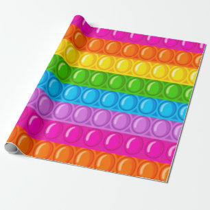 Packa den Pastel Rainbow Girl Födelsedagsfest Wrap Presentpapper