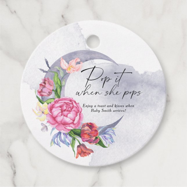 Packa det när hon pockar över Måne Gåvor Etiketter (Framsida)