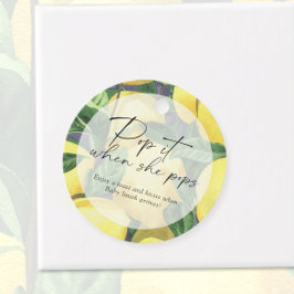 Packa det när hon poppar - citruscitron - gåvor etiketter