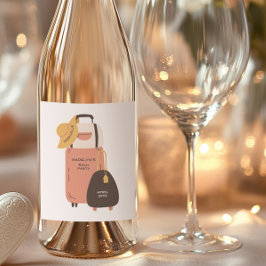 Packa dina väskor Bagage Destination Sängvätning Vinflaska Etikett